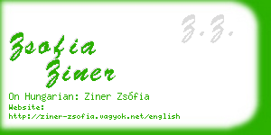 zsofia ziner business card